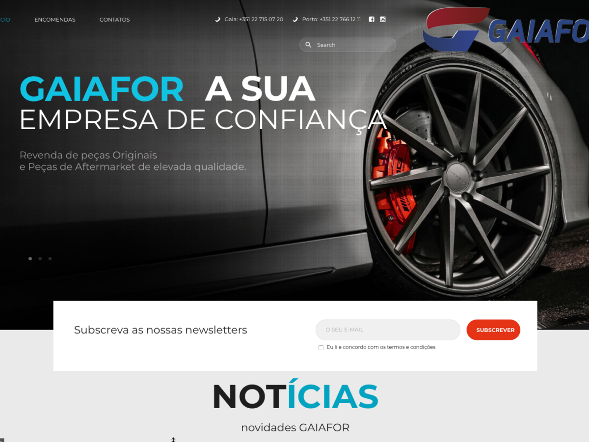 Gaiafor novo website